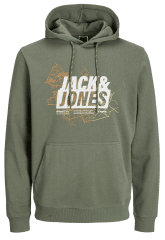 Jack & Jones JCOMAP LOGO SWEAT Hoodie Agave Green