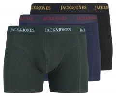 Jack & Jones Blaze Solid Boxeralsó 3 db Fekete/Tengerészkék/Zöld