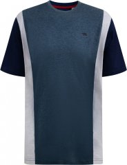 D555 Neath Cut And Sew Crew Neck T-Shirt Denim