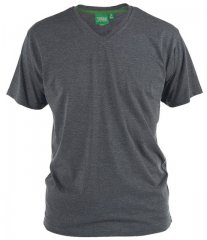 D555 Signature V-neck T-shirt Charcoal