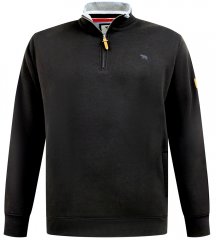 D555 Russel Fleece Sweatshirt with Chest Embroidery Black
