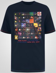 D555 Otto Official Pink Floyd 50th Anniversary Póló Nyomattal Sötétkék