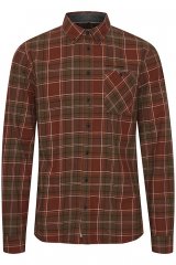 Blend Checked Long Sleeve Shirt 4324 Brown
