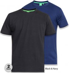 D555 Fenton 2-pack Black/Navy T-shirt