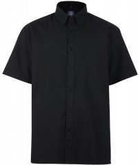 Kam Oxford shirt Short sleeve Black