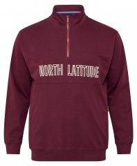 North Latitude Half Zip Pulóver Bordó