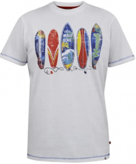 D555 Bridgford surf print póló white