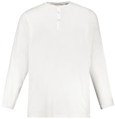 JP1880 702555 Hosszú ujjú Henley póló Fehér