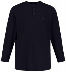 JP1880 702555 Hosszú ujjú Henley póló Sötétkék