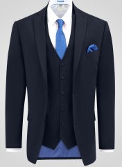 D555 Ted 4 Way Stretch Tailored Suit Jacket Tengerészkék