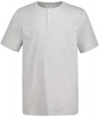 JP1880 726695 Henley póló Szürke melírozott