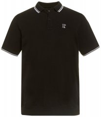 JP1880 802789 Galléros póló fehér kontrasztgallérral Fekete