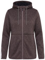 Ulla Popken 812880 Kötött polárkabát teddy polárral Taupe