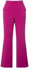 Ulla Popken 813306 Bő szárú öltönynadrág gumis derékkal Magenta