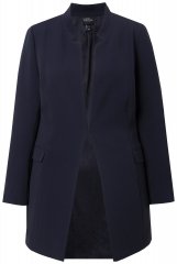 Ulla Popken 823318 Állógalléros blézer Sötétkék