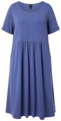 Ulla Popken 827920 Rövid ujjú jersey ruha Kék