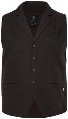 JP1880 828736 Tweed mellény kötött háttal Sötétbarna