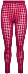 Ulla Popken 828982 Kockás harisnyaleggings Bogyópiros