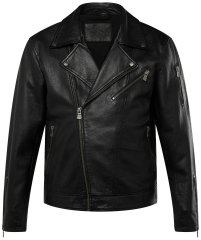 JP1880 830586 Biker dzseki bárány nappából Fekete