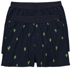 JP1880 837629 Boxeralsó FLEXNAMIC® kaktuszmintával Sötétkék 2 db-os csomag