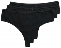 Ulla Popken 838637 Tangák 3 db Fekete
