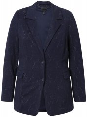 Ulla Popken 841163 Jacquard jersey blézer Sötétkék
