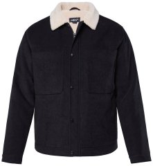 Men+ 545 Dzseki teddy gallérral Fekete