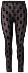 Ulla Popken 842886 Mintás harisnyaleggings Fekete
