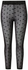 Ulla Popken 844970 Mintás harisnyaleggings Fekete