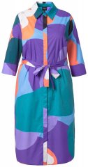 Ulla Popken 846351 Mintás ingruha Lila