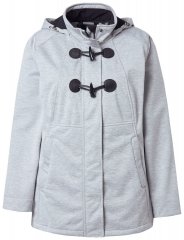 Ulla Popken 846744 Softshell dzseki Szürke melírozott