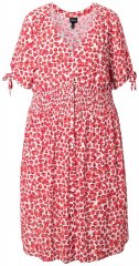 Ulla Popken 846912 Mintás midiruha Korall