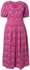 Ulla Popken 847409 Mintás maxiruha Bogyópiros