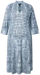 Ulla Popken 847643 Csíkos jersey ruha Sötétkék