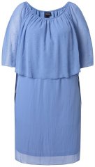 Ulla Popken 848169 A-vonalú sifonruha Világoskék