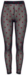 Ulla Popken 850264 Mintás harisnyaleggings Fekete
