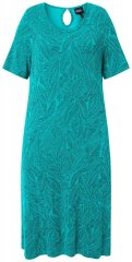 Ulla Popken 850344 Mintás pólóruha Türkiz