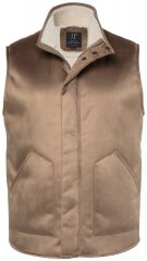 JP1880 851516 Mellény műirha hatású teddy béléssel Bézs