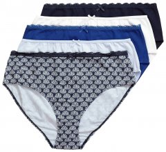 Ulla Popken 851730 Mintás alsók 5 db Világoskék