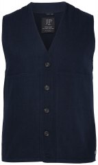 JP1880 851800 Halszálkás tweed mellény Sötétkék
