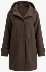 Ulla Popken 851803 Duffle kabát Sötétbarna