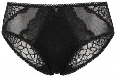 Ulla Popken 853040 Női boxeralsók csipkével Fekete