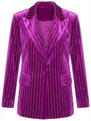 Ulla Popken 855499 Strasszos bársony blézer Magenta