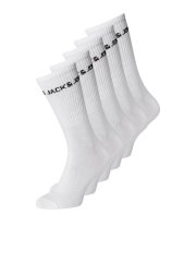 Jack & Jones Basic Logo Teniszzoknik Fehér 5-pack