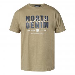 North Latitude T-Shirt Slub With Print Barna/Bézs