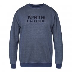 North Latitude Crewneck Logo Sweat Tengerészkék