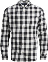 Jack & Jones Gingham L/S Shirt Whisper White