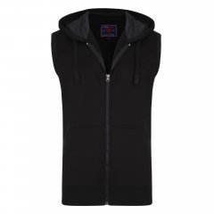 Kam Jeans Sleeveless Zip Thru Hoody Black