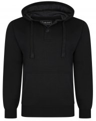 Kam Jeans 508B 1/4 Button Hoodie Black