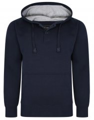 Kam Jeans 508B 1/4 Button Hoodie Navy